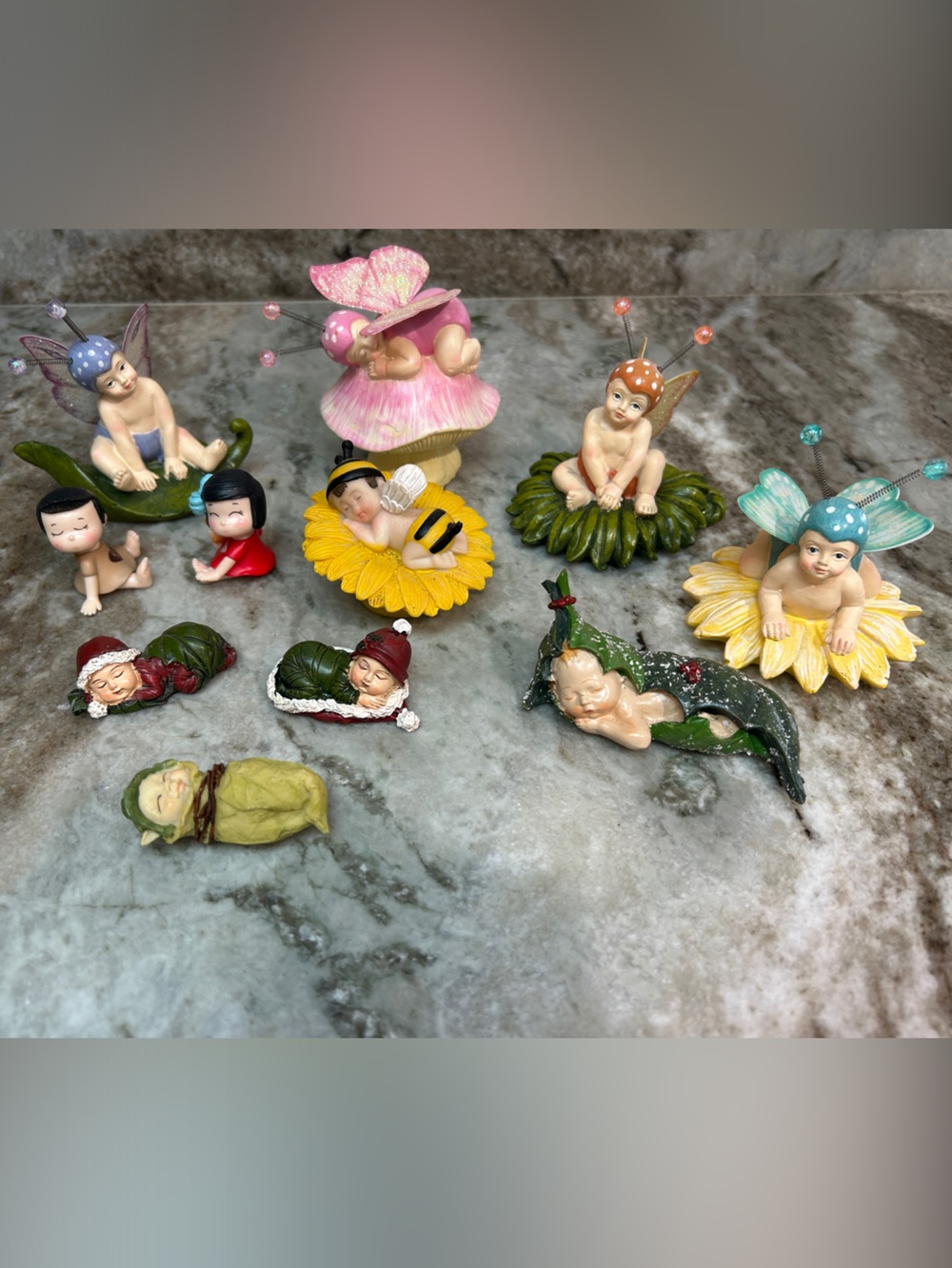 Fairy Garden Assorted Mini Fairy and Elf Figurine Set - Multi Color